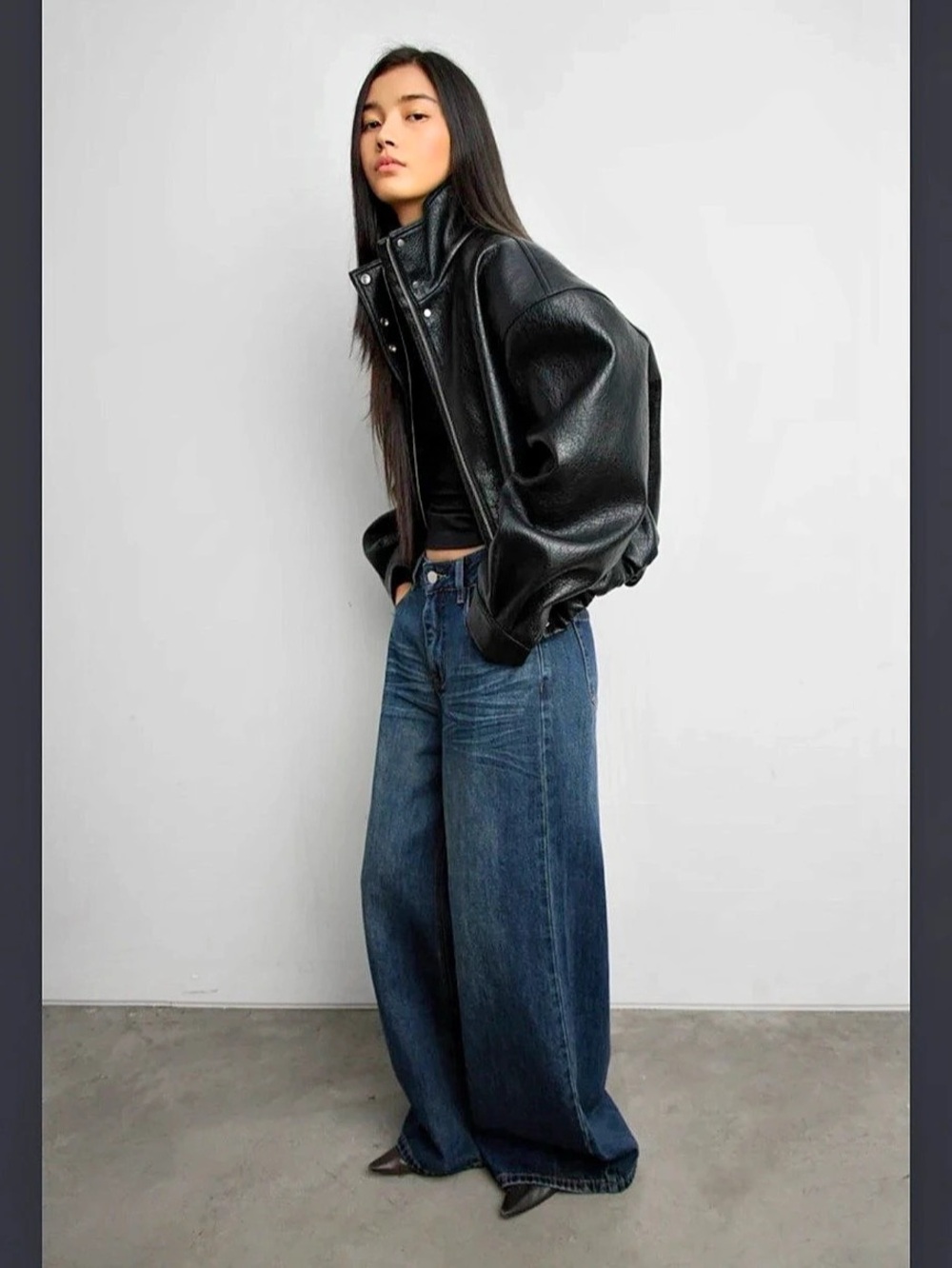 Oak + Fort Vegan Leather Jacket